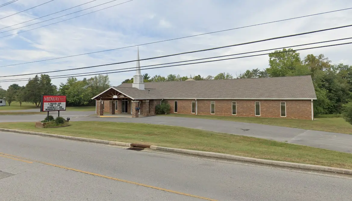 Outside Midway Baptist Church